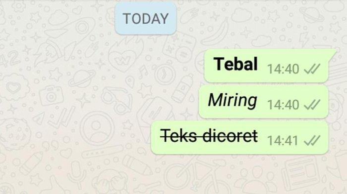Cara Melihat Teks yang Dicoret di WhatsApp