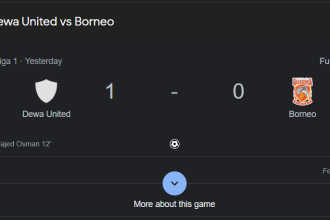 Ilustrasi Dewa United vs Borneo FC