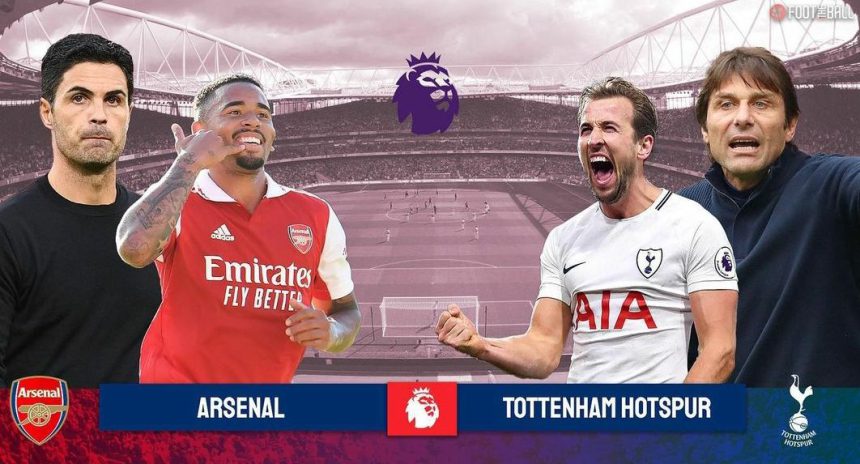 Potret Arsenal vs Tottenham (Source Instagram FootTheBall)