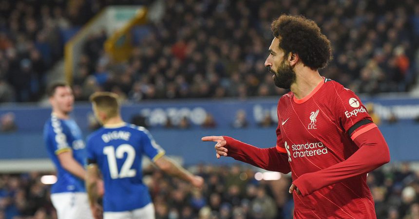 Potret Mohamed Salah di Pertandingan Liverpool vs Everton
