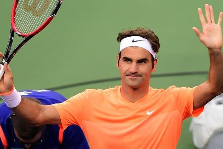 Potret Roger Federer (AFP PHOTO/FREDERIC J BROWN)